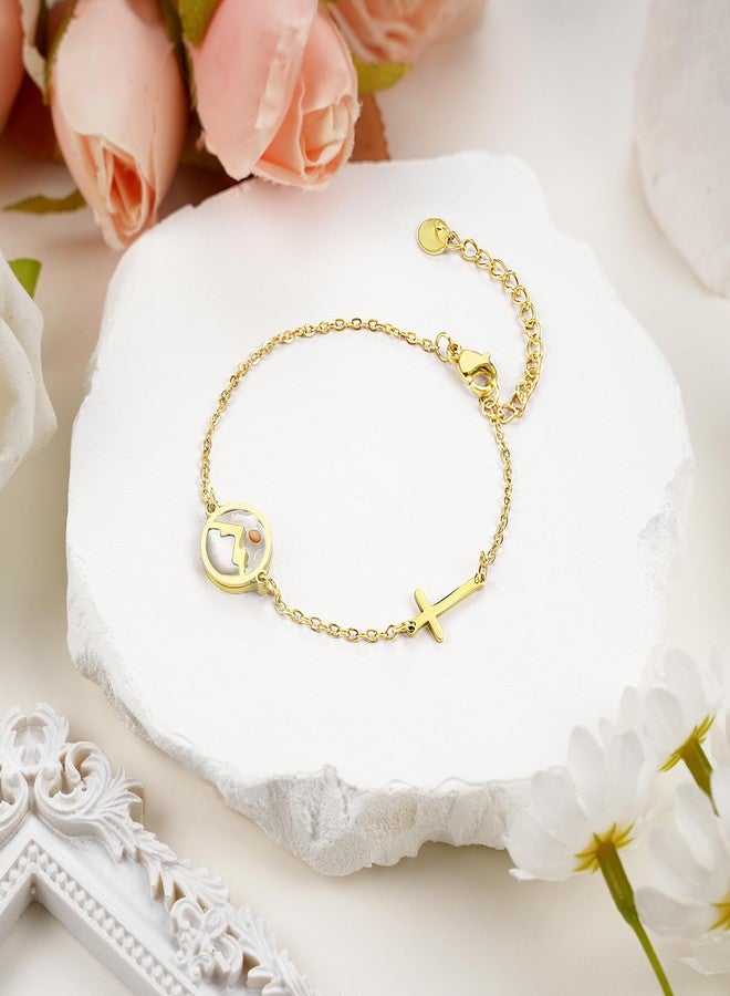 Sereney Mustard Seed Bracelet,Faith Cross Christian Bracelet for Women as Baptism Gifts for Girl,Mustard Seed Jewelry Confirmation Gifts for Teen Girls as Religious Christmas Christian Gift for Women - Image 2